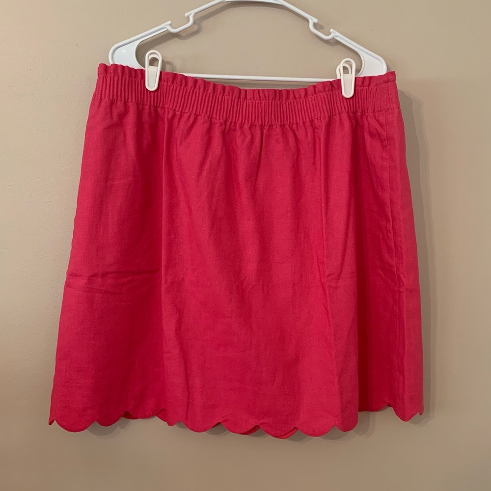 J.Crew Scalloped Sidewalk Lined Mini Skirt